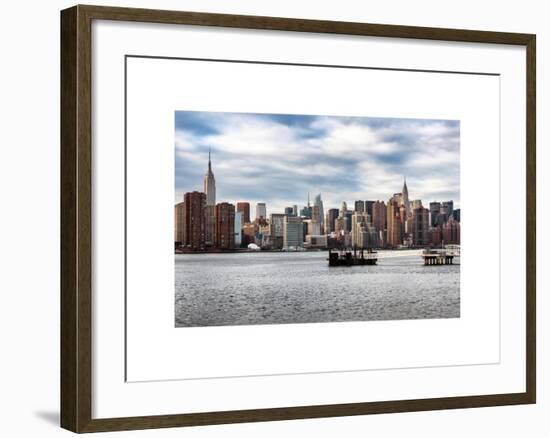 Skyline Manhattan with Empire State Building and Chrysler Building-Philippe Hugonnard-Framed Art Print