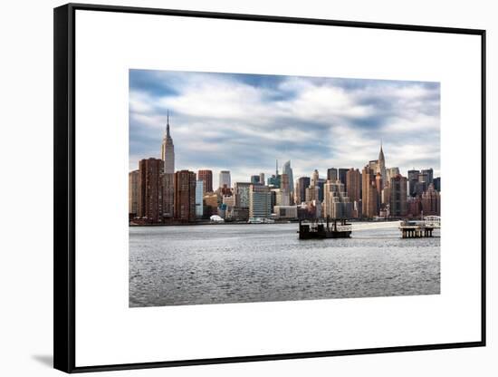 Skyline Manhattan with Empire State Building and Chrysler Building-Philippe Hugonnard-Framed Stretched Canvas