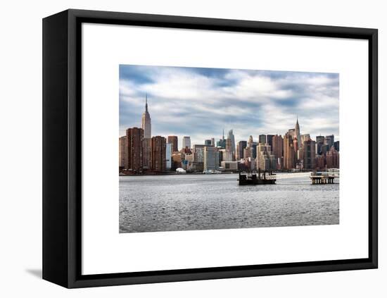 Skyline Manhattan with Empire State Building and Chrysler Building-Philippe Hugonnard-Framed Stretched Canvas