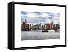 Skyline Manhattan with Empire State Building and Chrysler Building-Philippe Hugonnard-Framed Stretched Canvas