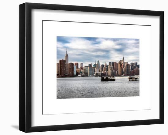 Skyline Manhattan with Empire State Building and Chrysler Building-Philippe Hugonnard-Framed Art Print