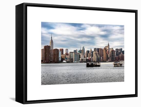 Skyline Manhattan with Empire State Building and Chrysler Building-Philippe Hugonnard-Framed Stretched Canvas