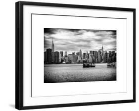 Skyline Manhattan with Empire State Building and Chrysler Building-Philippe Hugonnard-Framed Art Print