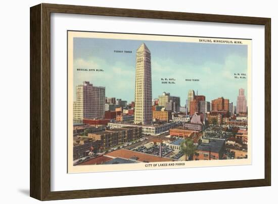 Skyline, Minneapolis, Minnesota-null-Framed Art Print