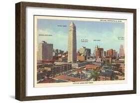 Skyline, Minneapolis, Minnesota-null-Framed Art Print