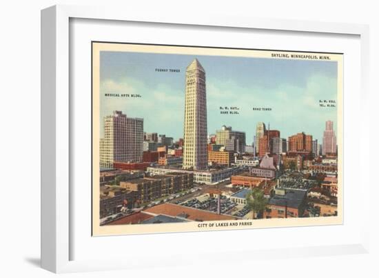 Skyline, Minneapolis, Minnesota-null-Framed Art Print