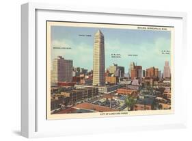 Skyline, Minneapolis, Minnesota-null-Framed Art Print