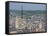Skyline, Notre Dame Cathedral and Town Seen From St. Catherine Mountain, Rouen, Normandy, France-Guy Thouvenin-Framed Stretched Canvas