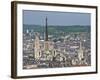 Skyline, Notre Dame Cathedral and Town Seen From St. Catherine Mountain, Rouen, Normandy, France-Guy Thouvenin-Framed Photographic Print