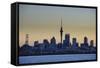 Skyline of Auckland, North Island, New Zealand, Pacific-Michael-Framed Stretched Canvas