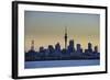 Skyline of Auckland, North Island, New Zealand, Pacific-Michael-Framed Photographic Print