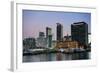 Skyline of Auckland, North Island, New Zealand, Pacific-Michael-Framed Photographic Print