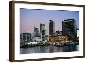 Skyline of Auckland, North Island, New Zealand, Pacific-Michael-Framed Photographic Print