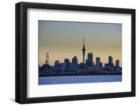 Skyline of Auckland, North Island, New Zealand, Pacific-Michael-Framed Photographic Print