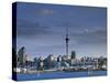 Skyline of Auckland, North Island, New Zealand-Doug Pearson-Stretched Canvas