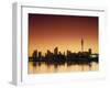 Skyline of Auckland, North Island, New Zealand-Doug Pearson-Framed Photographic Print