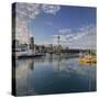 Skyline of Auckland, Yacht Harbour, Wynyard Crossing, Viaduct Basin, Harbour-Rainer Mirau-Stretched Canvas