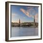 Skyline of Binnenalster Lake at dawn, Hamburg, Germany-Ian Trower-Framed Photographic Print