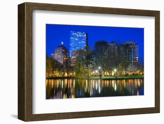 Skyline of Boston, Massachusetts from Boston Public Garden.-SeanPavonePhoto-Framed Photographic Print