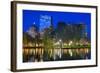 Skyline of Boston, Massachusetts from Boston Public Garden.-SeanPavonePhoto-Framed Photographic Print