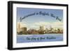 Skyline of Buffalo, New York-null-Framed Art Print