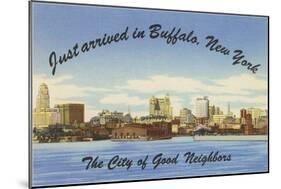 Skyline of Buffalo, New York-null-Mounted Art Print