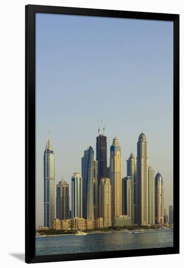 Skyline of Buildings around the Dubai Marina, Dubai, Uae-Michael DeFreitas-Framed Photographic Print