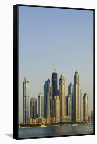 Skyline of Buildings around the Dubai Marina, Dubai, Uae-Michael DeFreitas-Framed Stretched Canvas