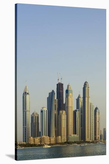 Skyline of Buildings around the Dubai Marina, Dubai, Uae-Michael DeFreitas-Stretched Canvas