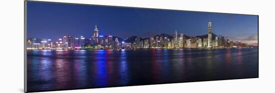 Skyline of Central, Hong Kong Island, from Victoria Harbour, Hong Kong, China, Asia-Gavin Hellier-Mounted Photographic Print