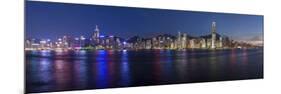 Skyline of Central, Hong Kong Island, from Victoria Harbour, Hong Kong, China, Asia-Gavin Hellier-Mounted Photographic Print