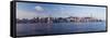 Skyline of Central, Hong Kong Island, from Victoria Harbour, Hong Kong, China, Asia-Gavin Hellier-Framed Stretched Canvas