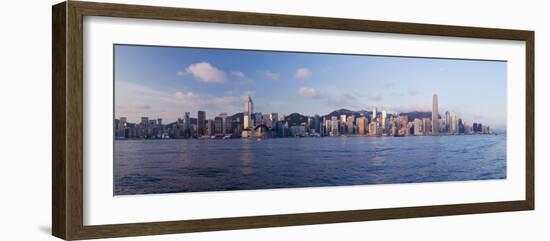 Skyline of Central, Hong Kong Island, from Victoria Harbour, Hong Kong, China, Asia-Gavin Hellier-Framed Photographic Print