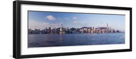 Skyline of Central, Hong Kong Island, from Victoria Harbour, Hong Kong, China, Asia-Gavin Hellier-Framed Photographic Print