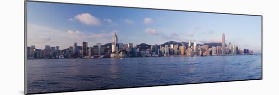 Skyline of Central, Hong Kong Island, from Victoria Harbour, Hong Kong, China, Asia-Gavin Hellier-Mounted Photographic Print