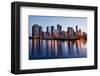 Skyline of Chicago & Navy Pier-null-Framed Premium Giclee Print