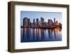 Skyline of Chicago & Navy Pier-null-Framed Premium Giclee Print