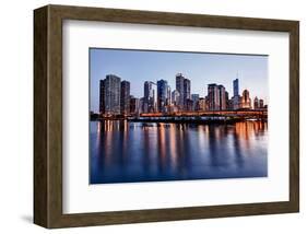 Skyline of Chicago & Navy Pier-null-Framed Art Print