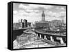 Skyline of Cleveland-Carl McDow-Framed Stretched Canvas