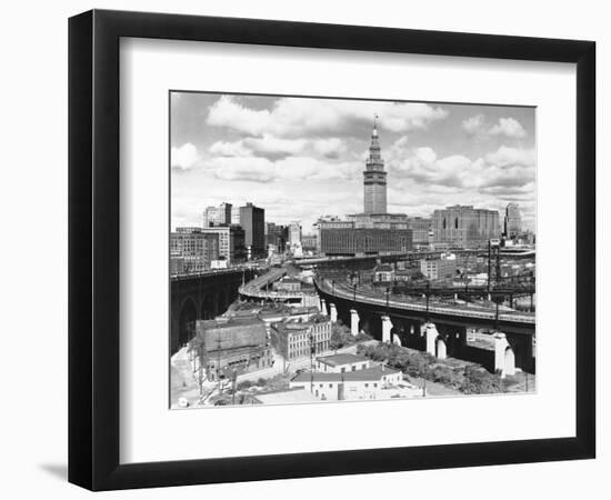 Skyline of Cleveland-Carl McDow-Framed Photographic Print