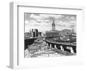 Skyline of Cleveland-Carl McDow-Framed Photographic Print