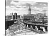 Skyline of Cleveland-Carl McDow-Stretched Canvas