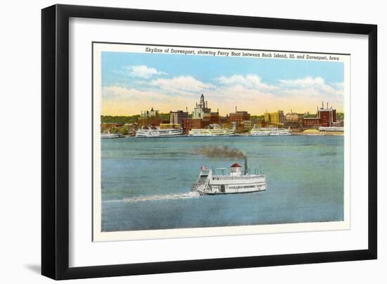 Skyline of Davenport, Iowa-null-Framed Art Print