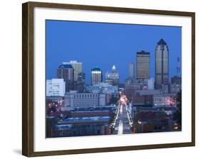 Skyline of Des Moines, Iowa, USA-Walter Bibikow-Framed Photographic Print