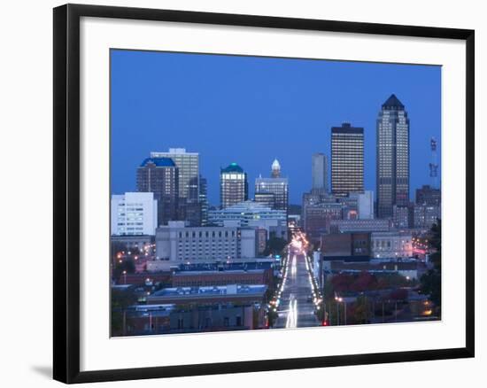 Skyline of Des Moines, Iowa, USA-Walter Bibikow-Framed Photographic Print