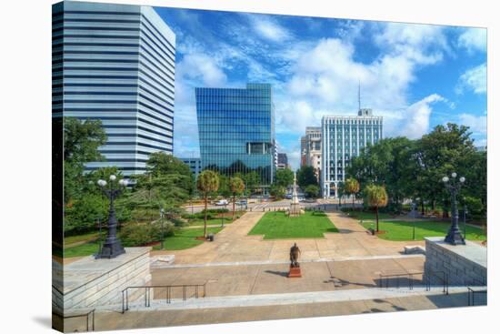 Skyline of Downtown Columbia, South Carolina on Main Sreet.-SeanPavonePhoto-Stretched Canvas