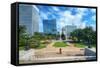 Skyline of Downtown Columbia, South Carolina on Main Sreet.-SeanPavonePhoto-Framed Stretched Canvas