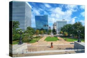 Skyline of Downtown Columbia, South Carolina on Main Sreet.-SeanPavonePhoto-Stretched Canvas