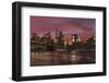 Skyline of Downtown Manhattan with One World Trade Center and Brooklyn Bridge-Markus Lange-Framed Photographic Print