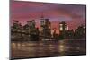 Skyline of Downtown Manhattan with One World Trade Center and Brooklyn Bridge-Markus Lange-Mounted Photographic Print